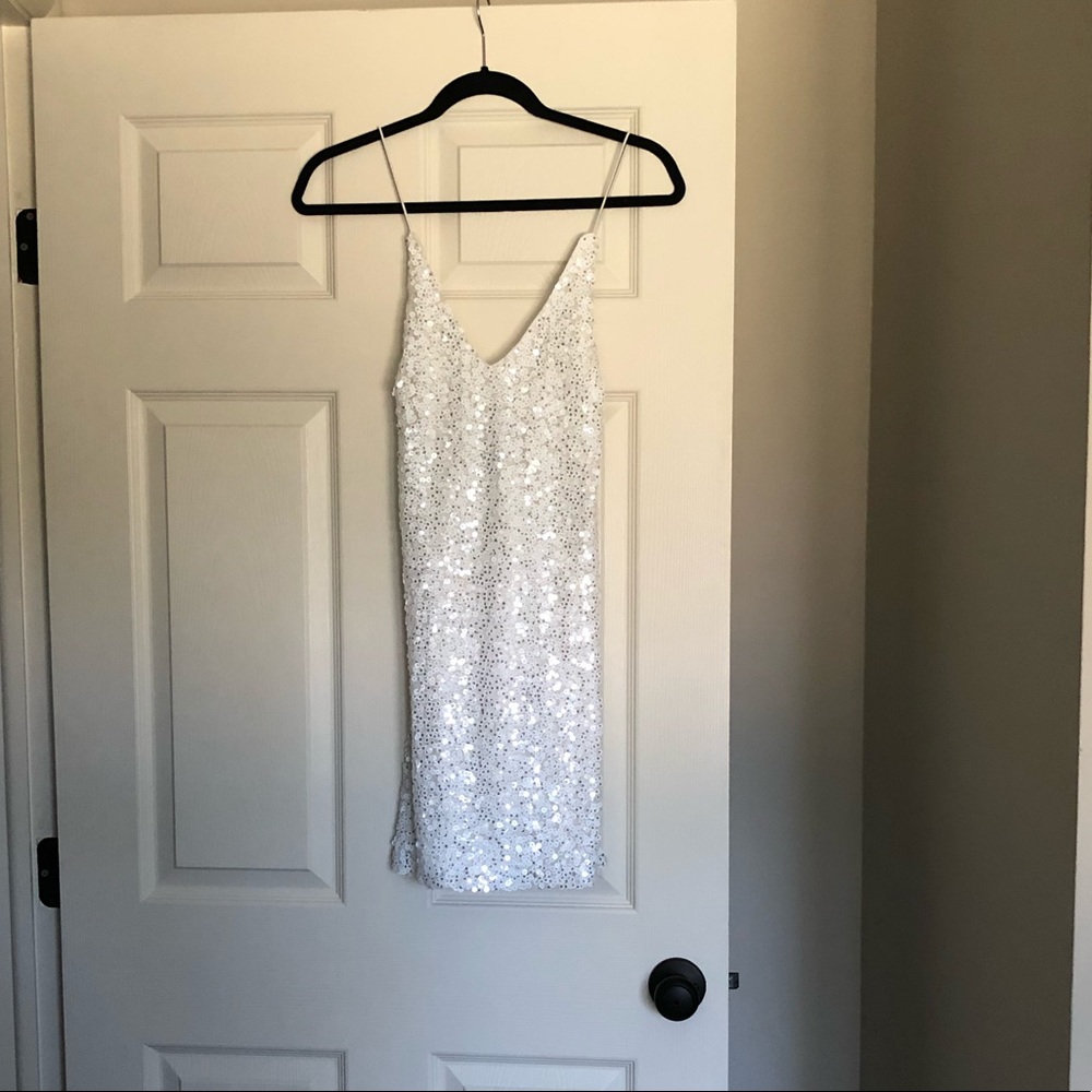 Lulu’s sequins white dress